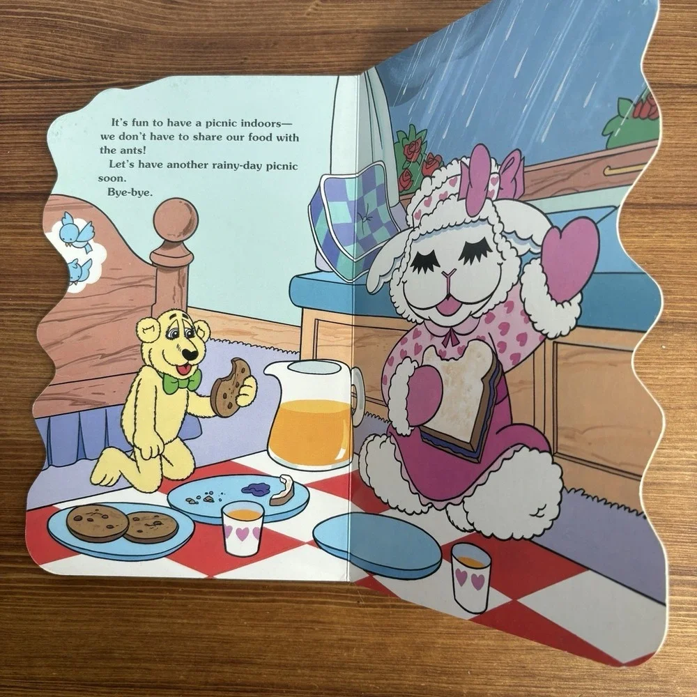 1996 Baby Lamb Chop & Friends The Picnic Surprise Golden Books Shaped Board Book